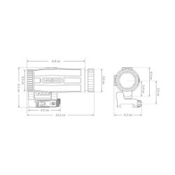 Комплект Holosun колиматорный прицел HS403+магнифер HM3X